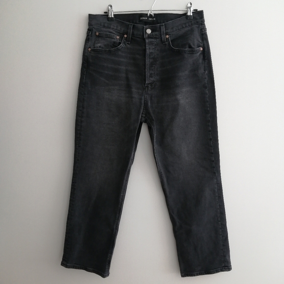 Aritzia Denim Forum The Arlo High Rise Straight Jeans in Black Licorice 31 - Picture 2 of 16